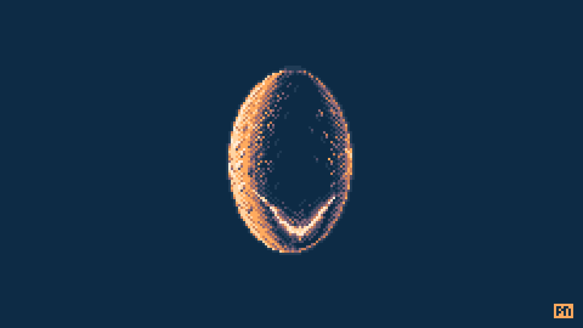 Pixel art iamge of a xenomorph egg from the Alien franchise.